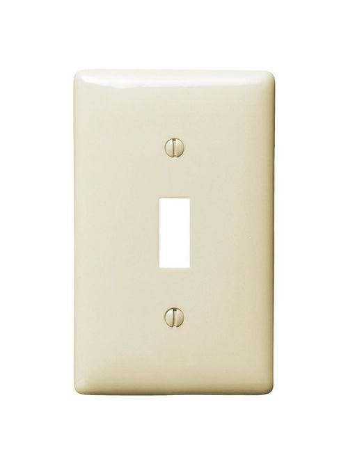 Hubbell Wiring Devices NP1AL 1-Gang Almond Nylon Standard 1-Toggle Switch Wallplate Hubbell Wiring Devices NP1AL 1-Gang Almond Nylon Standard 1-Toggle Switch Wallplate
