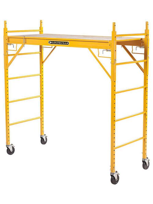 Product image for Louisville Ladder ST0606A 6 x 6 Foot Steel Railing Scaffold