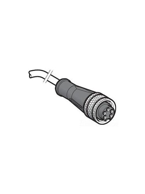 Product image for TES XZCP1764L2 female, 7/8' 16UN, 5-pin, straight prewired connector - cable 2 m