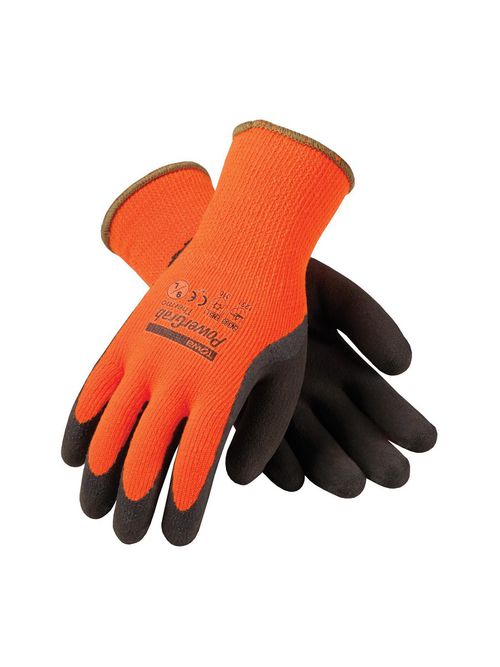 Product image for PIP 41-1400/L Large Brown Latex Micro Palm and Fingertip Coated Knit Cold Protective Gloves