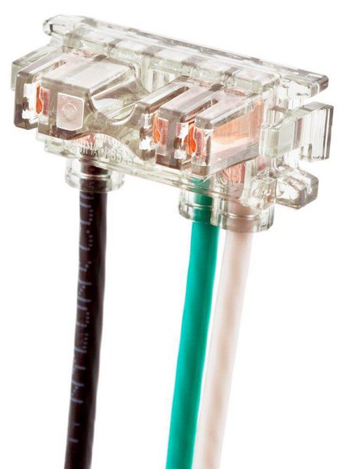 Hubbell Wiring Devices SNAP2RNA 6 Inch 12 AWG Stranded Lead Clear Polycarbonate Right Angle Pigtailed Terminal Hubbell Wiring Devices SNAP2RNA 6 Inch 12 AWG Stranded Lead Clear Polycarbonate Right Angle Pigtailed Terminal