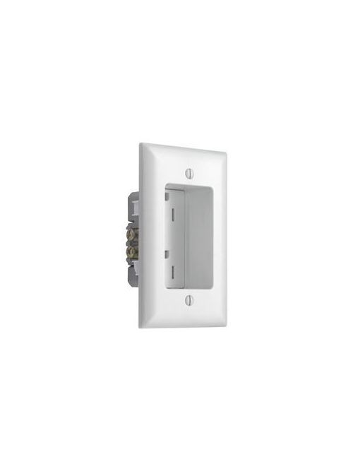 Product image for Pass & Seymour R-885TRWCC6 Recessed Tamper-Resistant Duplex Outlet, 15A 125V, White