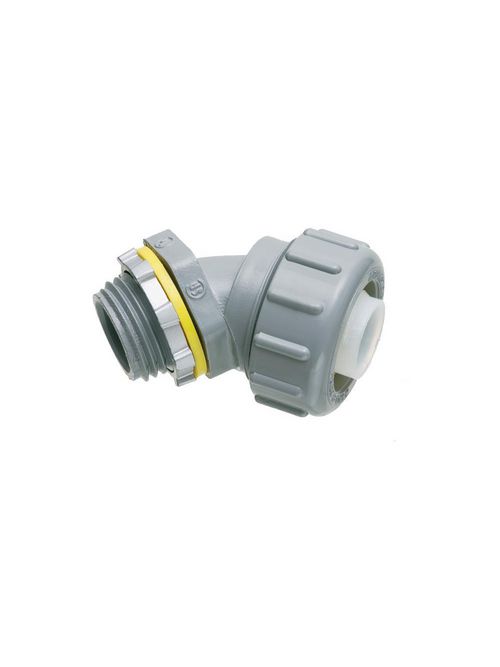 Arlington NMLT45125 1-1/4 Inch PVC Liquidtight 45 Degree Connector Arlington NMLT45125 1-1/4 Inch PVC Liquidtight 45 Degree Connector