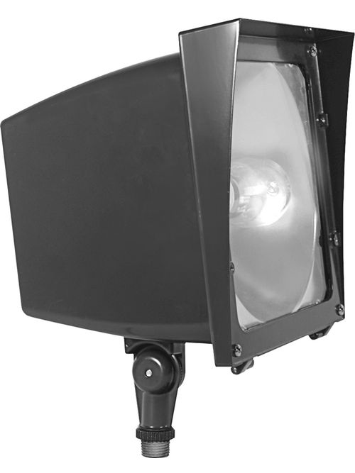 Product image for RAB EZHH100QT 100 W 120/208/240/277 Volt 9 x 9 x 8-3/4 Inch Bronze Die-Cast Aluminum HID Floodlight Fixture