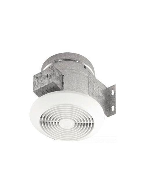 Product image for Broan 673 1 Amp 60 CFM 4.5 Sones 8 Inch White Polymeric Round Grille Ventilation Fan