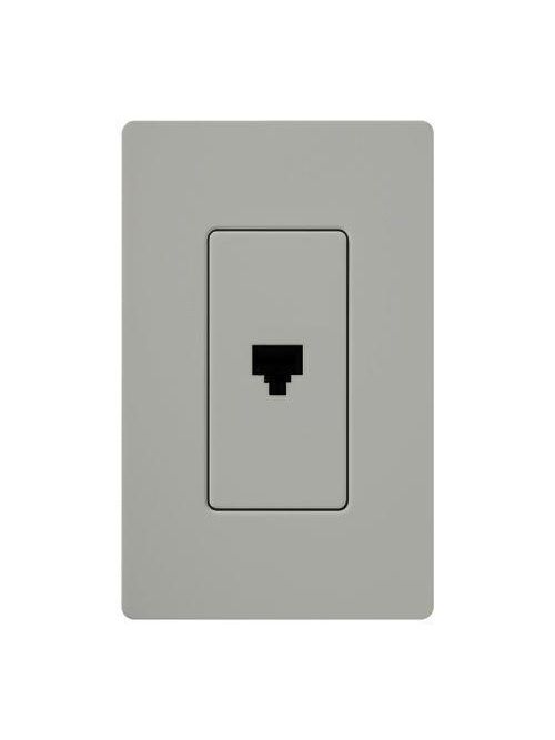 Product image for Lutron Electronics CA-PJH-GR Gray Telephone Jack
