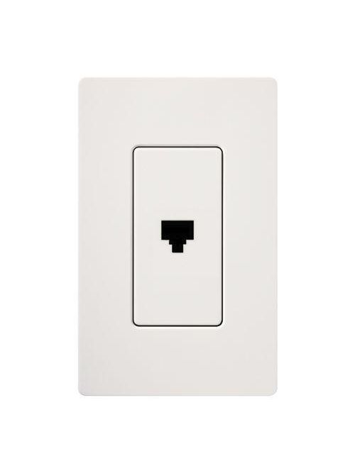 Product image for Lutron Electronics CA-PJH-WH White Telephone Jack