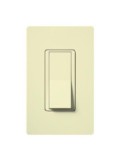 Product image for Lutron Electronics CA-1PSH-AL 120/277 VAC 15 Amp 1-Pole Almond Switch