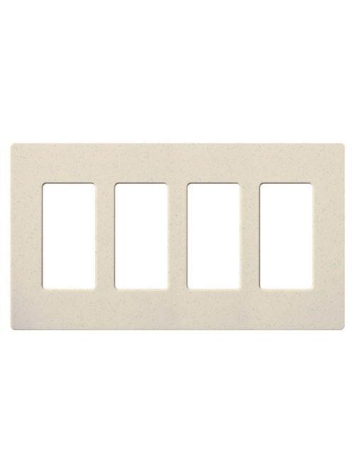 Lutron Electronics SC-4-LS 4-Gang Limestone Polycarbonate Standard Designer Wallplate Lutron Electronics SC-4-LS 4-Gang Limestone Polycarbonate Standard Designer Wallplate