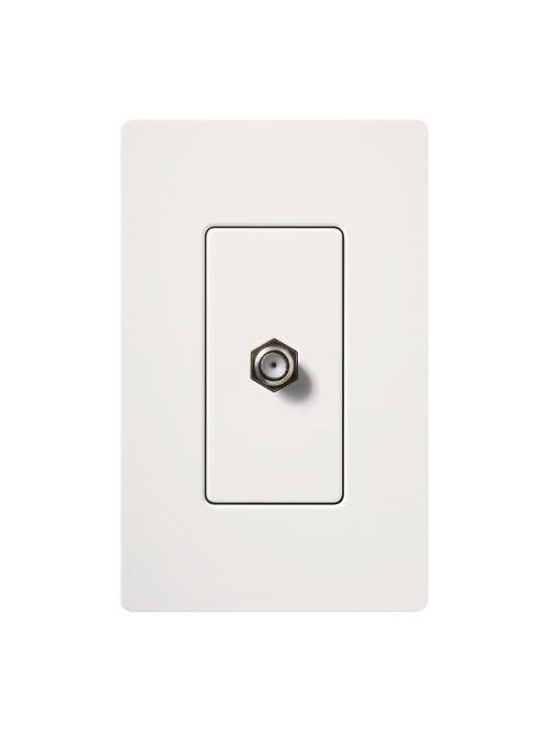 Lutron Electronics SC-CJ-SW 75 Ohm Snow Snap-In F-Connector Coaxial Cable Jack Lutron Electronics SC-CJ-SW 75 Ohm Snow Snap-In F-Connector Coaxial Cable Jack