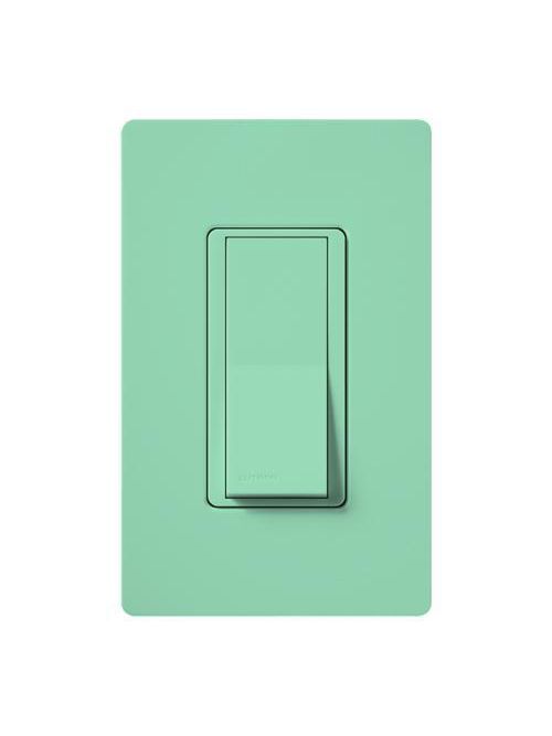 Product image for Lutron Electronics SC-1PS-SG 120/277 VAC 15 Amp 1-Pole Sea Glass Standard Rocker General Purpose Switch