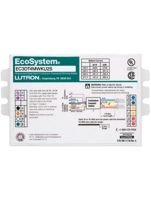 Product image for LUT EC3DT442KU2 ECOSYS BALLAST-3W/D