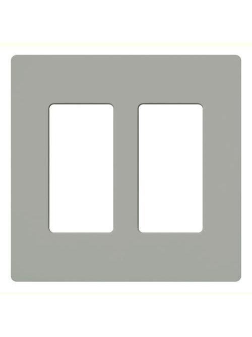 Lutron Electronics CW-2-GR 2-Gang 2-Dimmer Gray Polycarbonate Standard Designer Wallplate Lutron Electronics CW-2-GR 2-Gang 2-Dimmer Gray Polycarbonate Standard Designer Wallplate