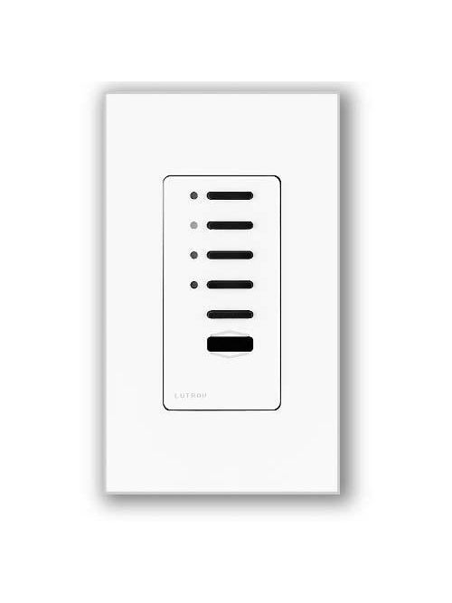 Product image for Lutron Electronics NTGRX-4S-WH 4-Scene White Wall Station with Off and Raise/Lower