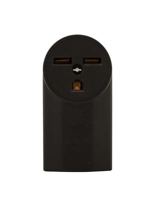 Product image for Eaton Wiring Devices 1232 30 Amp 250 VAC 2-Pole 3-Wire NEMA 6-30R Black Power Receptacle