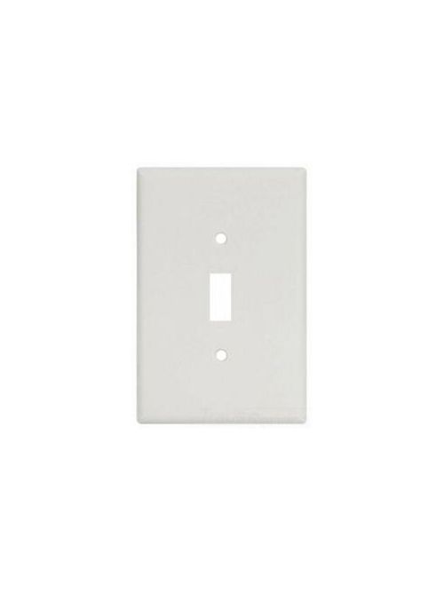 Product image for Eaton Wiring Devices 2144W 1-Gang White Thermoset Oversize Toggle Switch Wallplate