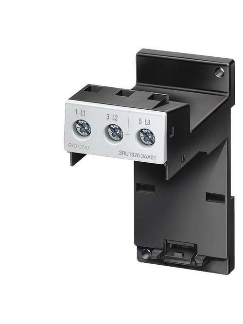 Product image for Siemens 3RU1926-3AA01 Size 0 Screw/Snap-On Mount Overload Relay Terminal Bracket