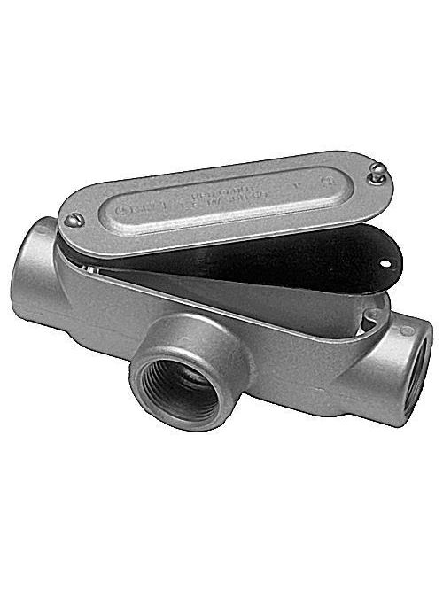 Red Dot DAT-7-CG 2-1/2 Inch Die-Cast Aluminum Type T Rigid/IMC Conduit Body Cover and Gasket Red Dot DAT-7-CG 2-1/2 Inch Die-Cast Aluminum Type T Rigid/IMC Conduit Body Cover and Gasket