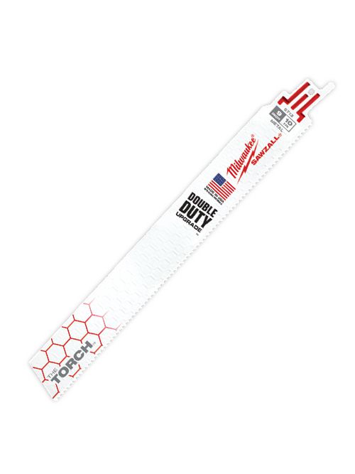 Milwaukee 48-00-5713 9" x 1" x .042" x 10TPI The Torch™ SAWZALL® Blade, Metal Cutting (5/Pack) Milwaukee 48-00-5713 9" x 1" x .042" x 10TPI The Torch™ SAWZALL® Blade, Metal Cutting (5/Pack)