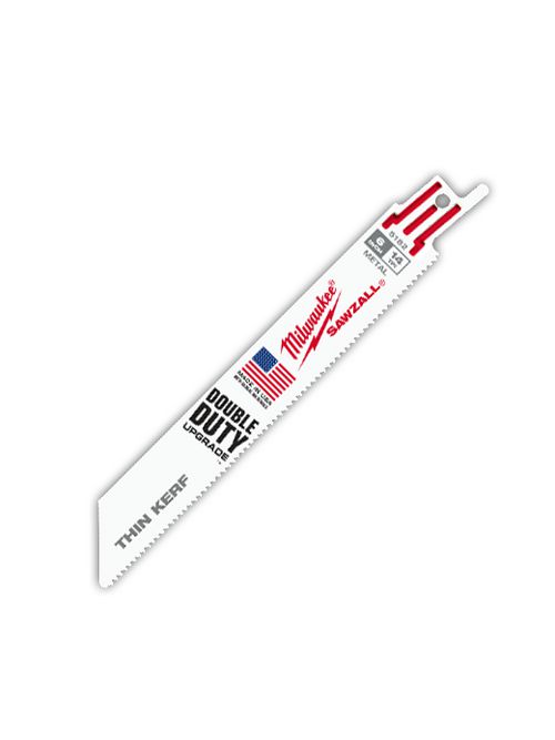 Milwaukee 48-00-4182 6" x 3/4" x .035" x 14TPI Ice Hardened™ SAWZALL® Blade, Metal Cutting (5/Pack) Milwaukee 48-00-4182 6" x 3/4" x .035" x 14TPI Ice Hardened™ SAWZALL® Blade, Metal Cutting (5/Pack)