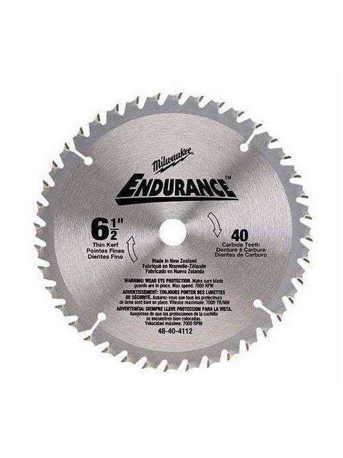 Milwaukee Tool 48-40-4112 6-1/2 Inch 40 Carbide Teeth Circular Saw Blade Milwaukee Tool 48-40-4112 6-1/2 Inch 40 Carbide Teeth Circular Saw Blade