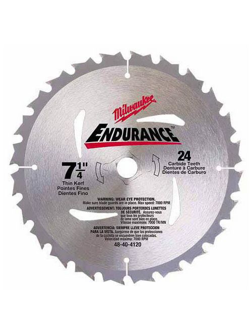 Product image for Milwaukee 48-40-4120 7-1/4" Circular Saw Blade, Carbide, 24 Teeth
