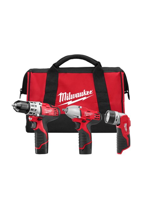 Product image for Milwaukee 2493-23 M12™ Cordless Lithium-Ion 3 Tool Combo Kit 2493-23