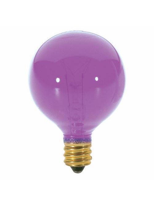 Product image for Satco S3837 10 Watt G12 1/2 Incandescent; Transparent Pink; 1500 Average rated hours; Candelabra base; 120 Volt