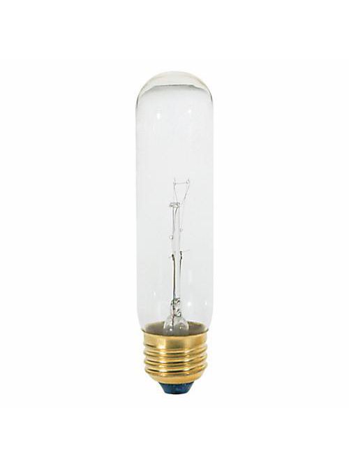 Product image for Satco S3896 60W T10 Incandescent; Clear; 2000 Average rated hours; 500 Lumens; Medium base; 120 Volt