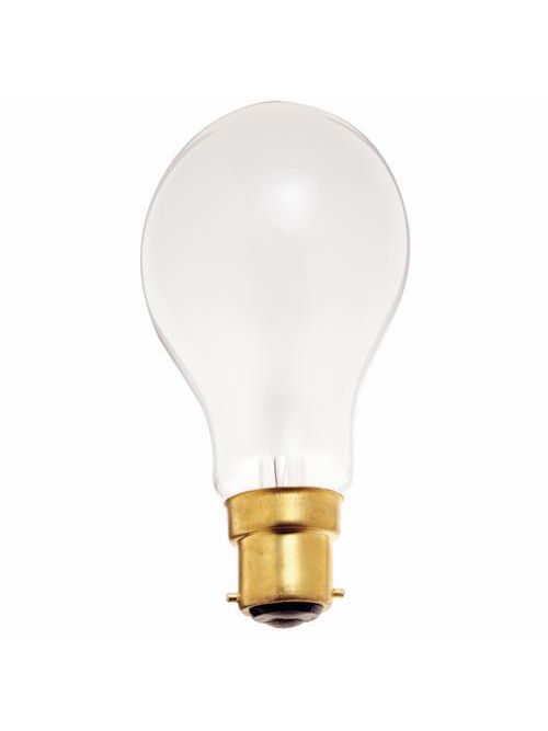 Product image for Satco S5031 60 Watt A19 Incandescent; Frost; 2500 Average rated hours; 630 Lumens; European Bayonet base; 130 Volt