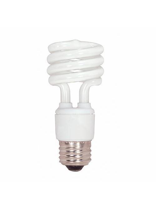 SATCO S7218 13 W 120 Volt 82 CRI 4100 K 880 Lumen E26 Medium Base T2 Mini Spiral Compact Fluorescent Lamp SATCO S7218 13 W 120 Volt 82 CRI 4100 K 880 Lumen E26 Medium Base T2 Mini Spiral Compact Fluorescent Lamp