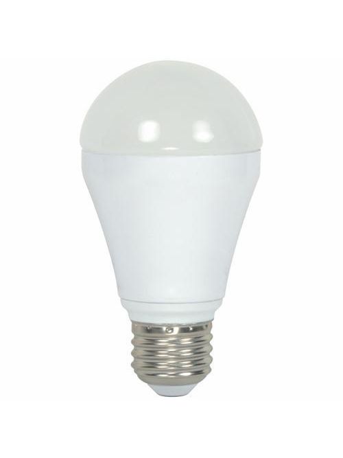 Product image for Satco S8995 - 8 Watt; A19 LED; 3000K; Medium base; 120 Volt; Carded
