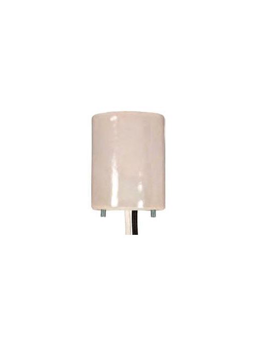 Product image for Satco 80/1646 Keyless Porcelain Mogul Socket Mounting Screws Held Captive, 1/2" Strip Leads