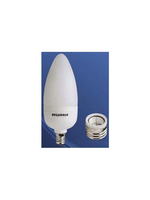 Sylvania Dulux 29584 9 W 82 CRI 2700 K 450 lm Candelabra B10 Electronic Compact Fluorescent Lamp Sylvania Dulux 29584 9 W 82 CRI 2700 K 450 lm Candelabra B10 Electronic Compact Fluorescent Lamp