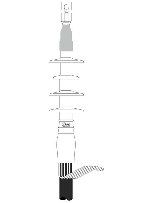 3M 5642 Cold Shrink 4 Skirt Jacketed Concentric Neutral Termination Kit 3M 5642 Cold Shrink 4 Skirt Jacketed Concentric Neutral Termination Kit