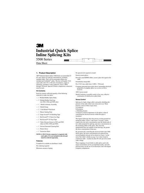 3M 5501-CI-1/0 5501 CI-1/0 QSII SPL 3M 5501-CI-1/0 5501 CI-1/0 QSII SPL