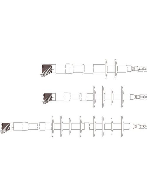 3M 7653-S-4 Cold Shrink 4 Skirt Termination 3M 7653-S-4 Cold Shrink 4 Skirt Termination