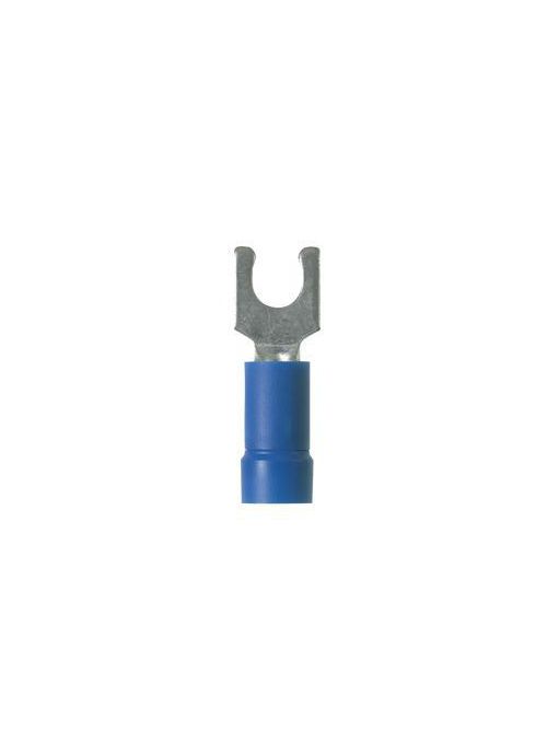Product image for Panduit PV14-10SLF-M M Pan-Term® PV14-10R-M Ring Terminal, Blue, Vinyl, 14-16 AWG, #10 Stud, PK1000