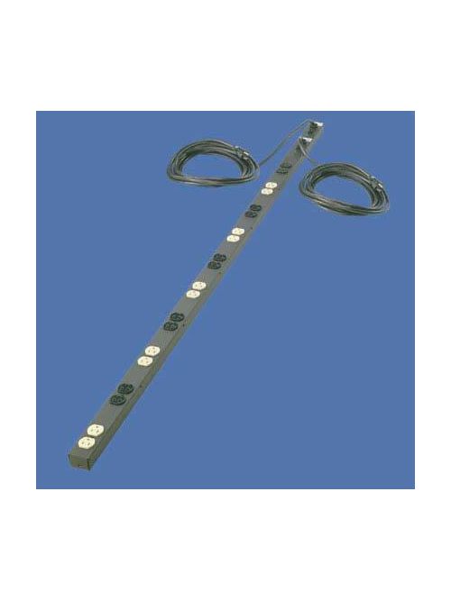Product image for Panduit CMRPSVD20 Power Strip Verticalical, Dual 20A, 10 NEMA 5-20R Receptacles, NEMA 5-20P