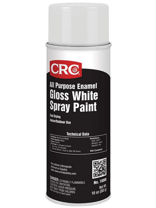 CRC Industries 18006 16 oz Aerosol Gloss White Enamel Spray Paint CRC Industries 18006 16 oz Aerosol Gloss White Enamel Spray Paint