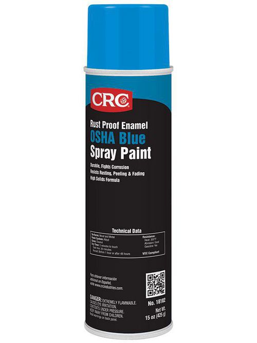 CRC Industries 18102 20 oz Aerosol OSHA Blue Rust Proof Enamel Spray Paint CRC Industries 18102 20 oz Aerosol OSHA Blue Rust Proof Enamel Spray Paint