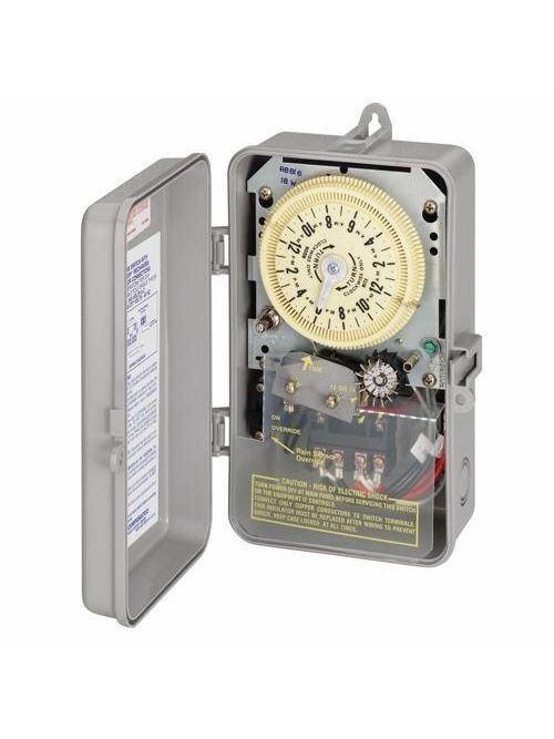Intermatic R8806P101C NEMA 3R Plastic Case 208 to 277 VAC 60 Hz 25 Amp DPST Electromechanical Time Switch Intermatic R8806P101C NEMA 3R Plastic Case 208 to 277 VAC 60 Hz 25 Amp DPST Electromechanical Time Switch