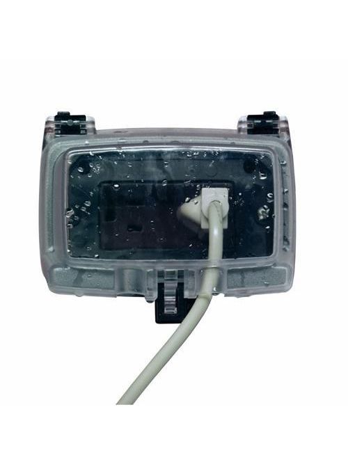 Intermatic WP1000HC 1-Gang 2-1/4 Inch Horizontal Hinge Clear Weatherproof Cover with Guard Insert Intermatic WP1000HC 1-Gang 2-1/4 Inch Horizontal Hinge Clear Weatherproof Cover with Guard Insert