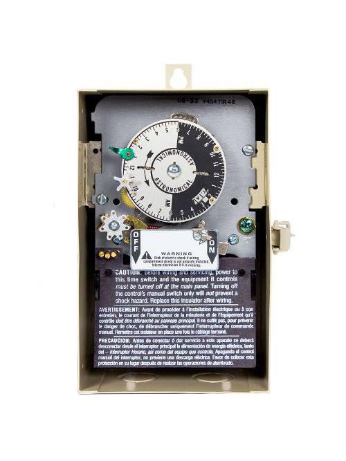Product image for Intermatic V45472R42 NEMA 3R Steel Case 208 to 277 VAC 60 Hz 40 Amp 3PST Electromechanical Time Switch