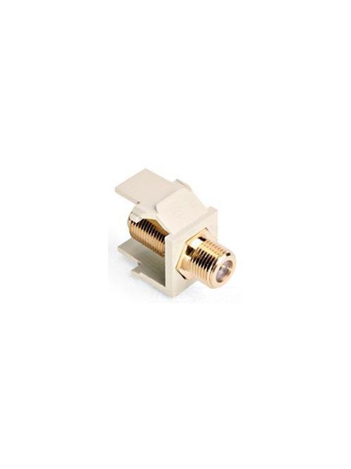 Product image for Leviton 40831-BA Gold Plated Almond Quickport F Type Adapter