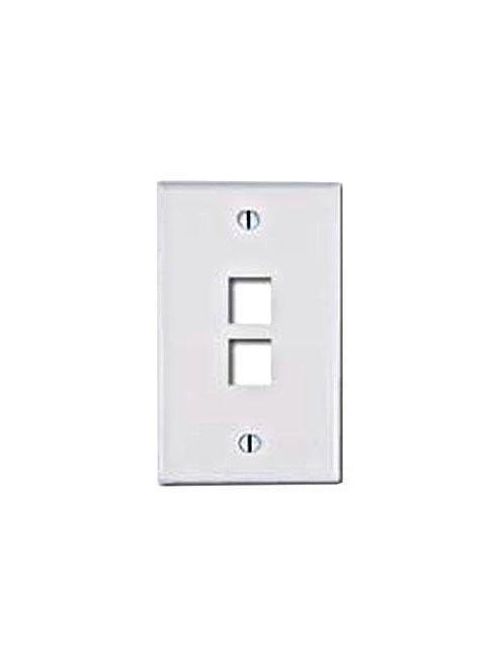 Product image for LEV 40702-BI 2PORT WHT PLATE