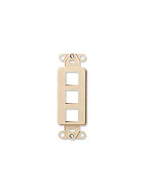 Product image for Leviton 41643-A Almond 3-Port Quickport Decora Insert