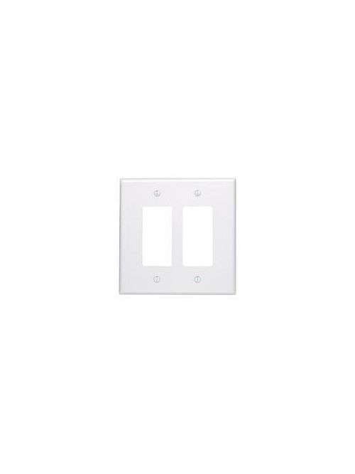 Leviton 86602 2-Gang Decora/GFCI Device Mount Oversized Thermoset Ivory Decora Wallplate Leviton 86602 2-Gang Decora/GFCI Device Mount Oversized Thermoset Ivory Decora Wallplate