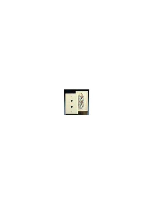 Product image for Leviton 40244-A 2.75 x 4.53 Inch Plastic Box/Flush Mount Screw Terminal 6-Position 4-Conductor Standard Telephone Wall Jack