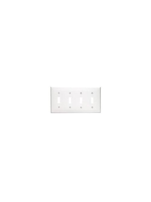 Leviton 80712-E 4-Gang Toggle Device Mount Switch Standard Size Thermoplastic Nylon Black Wallplate Leviton 80712-E 4-Gang Toggle Device Mount Switch Standard Size Thermoplastic Nylon Black Wallplate